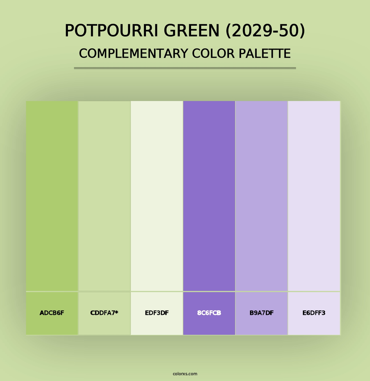 Potpourri Green (2029-50) - Complementary Color Palette