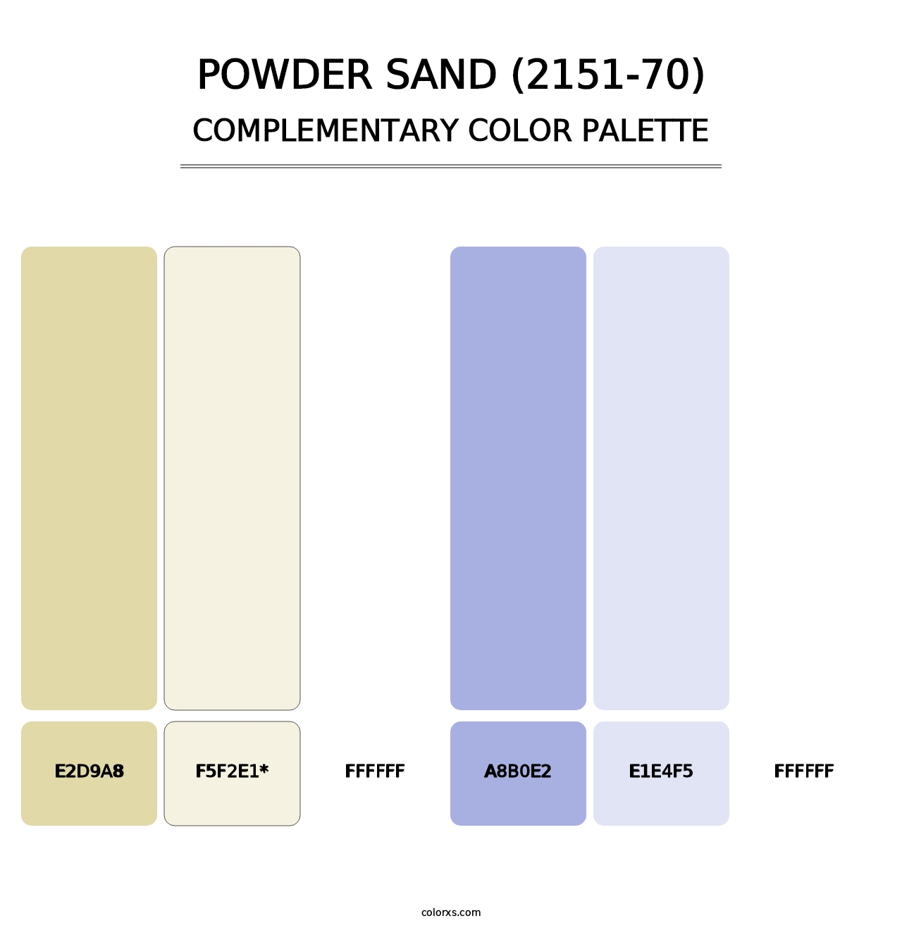 Powder Sand (2151-70) - Complementary Color Palette