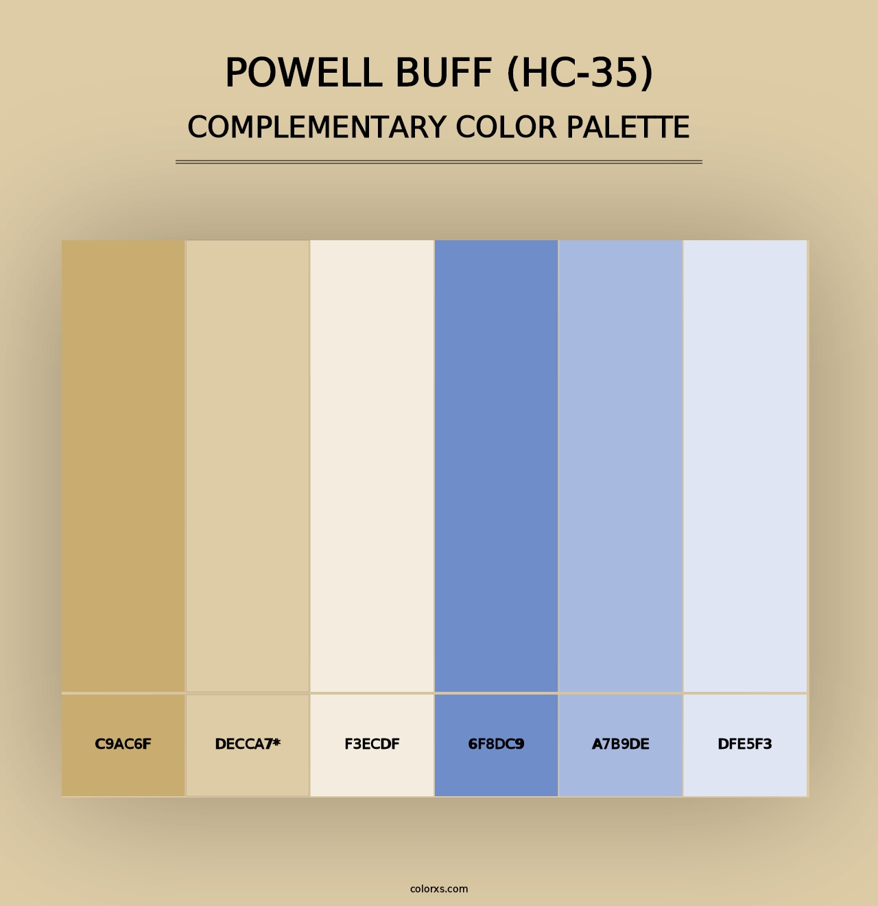 Powell Buff (HC-35) - Complementary Color Palette