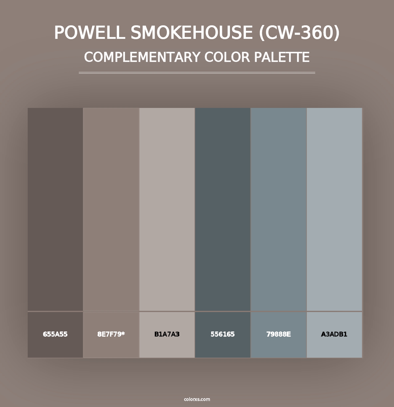 Powell Smokehouse (CW-360) - Complementary Color Palette