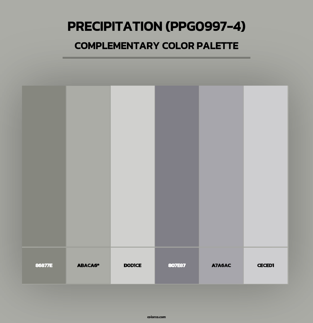 Precipitation (PPG0997-4) - Complementary Color Palette