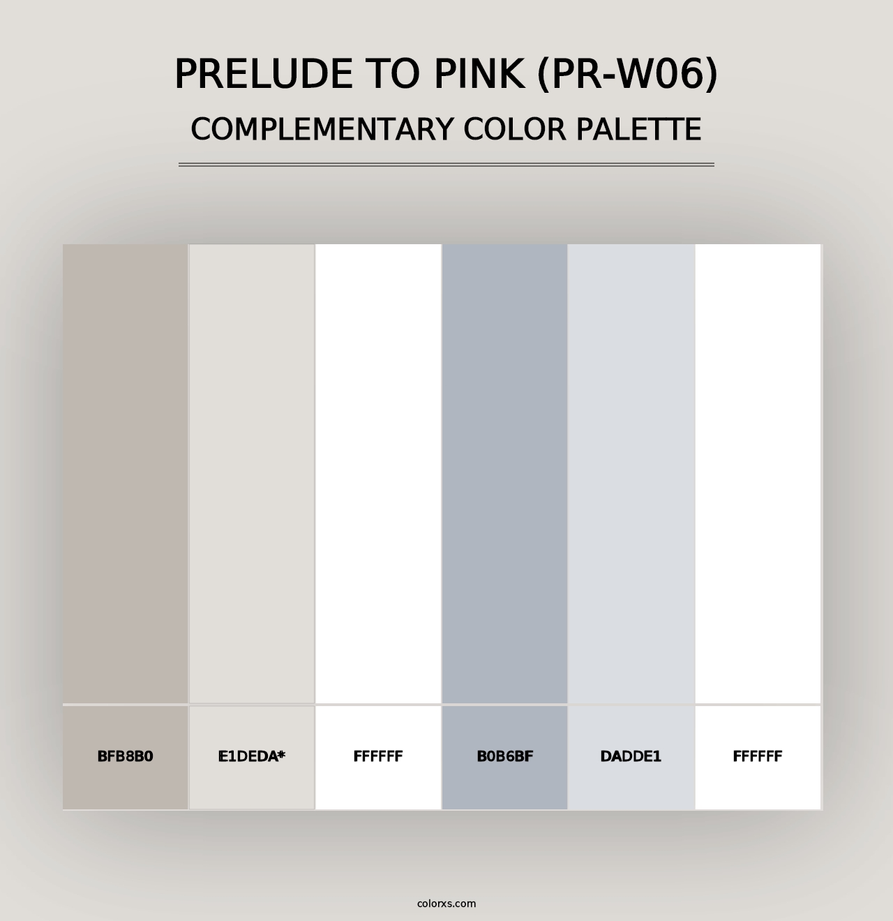 Prelude To Pink (PR-W06) - Complementary Color Palette