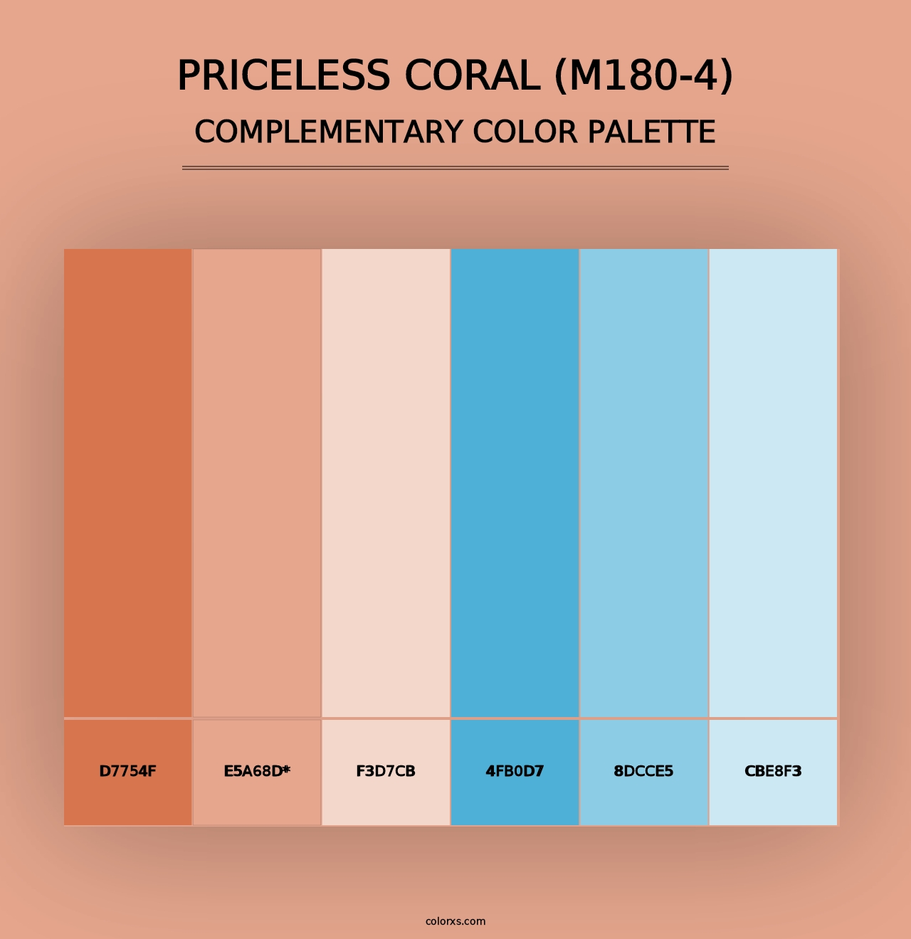 Priceless Coral (M180-4) - Complementary Color Palette