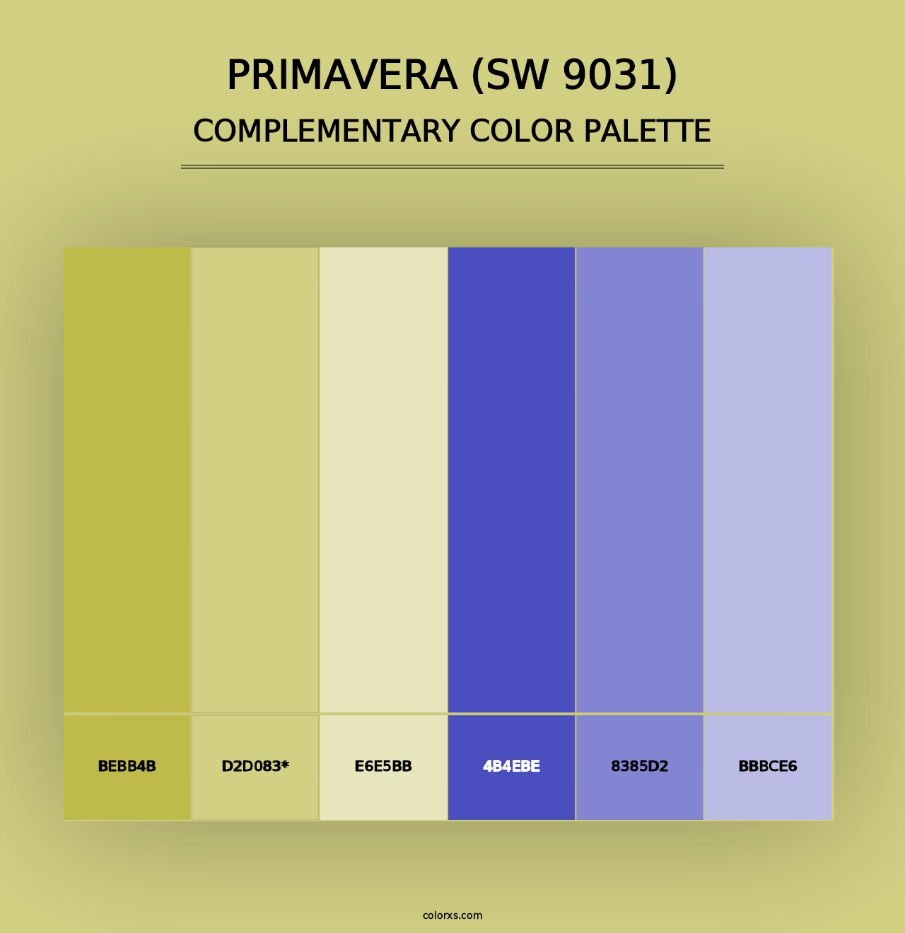 Primavera (SW 9031) - Complementary Color Palette