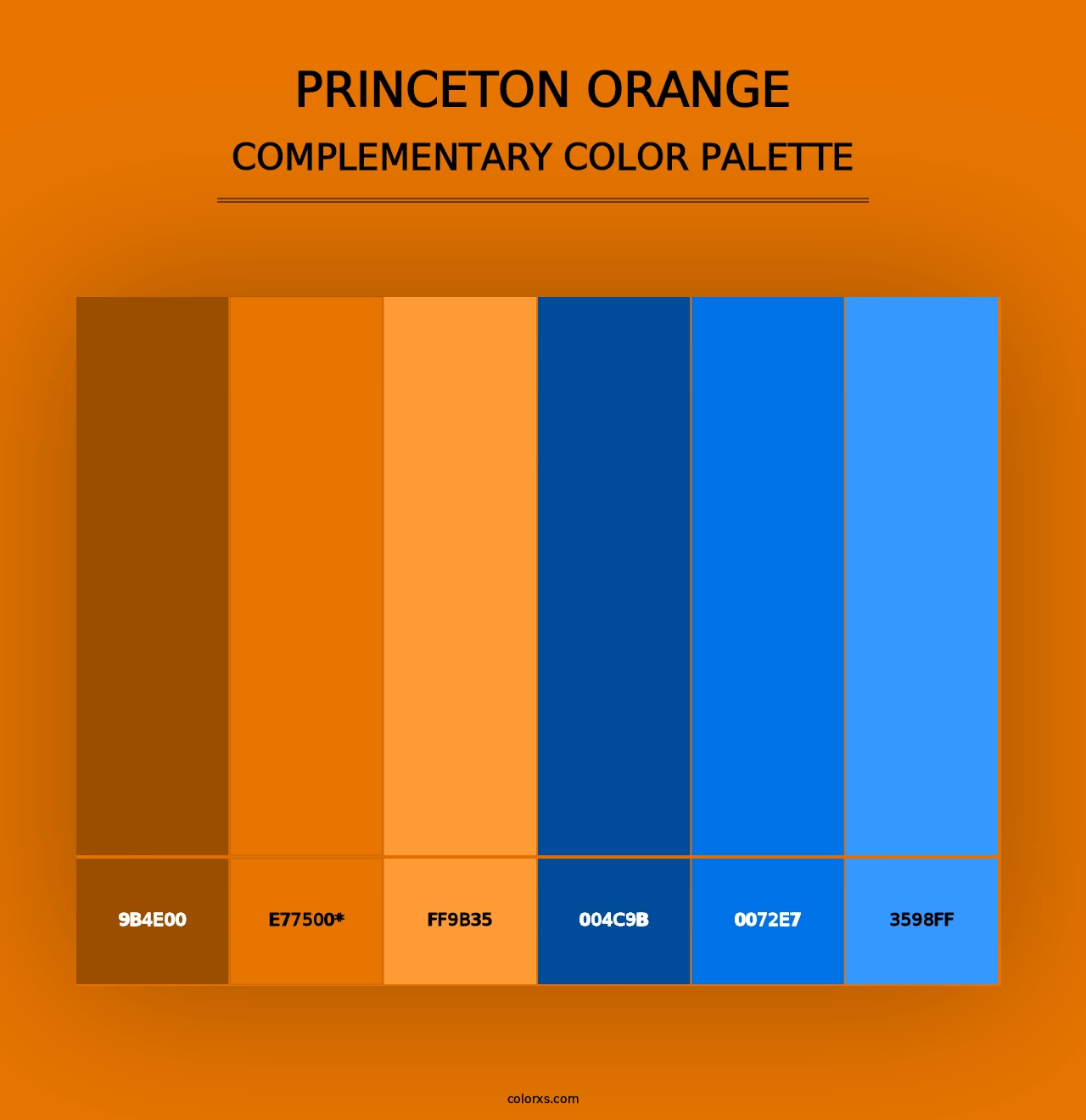 Princeton orange - Complementary Color Palette