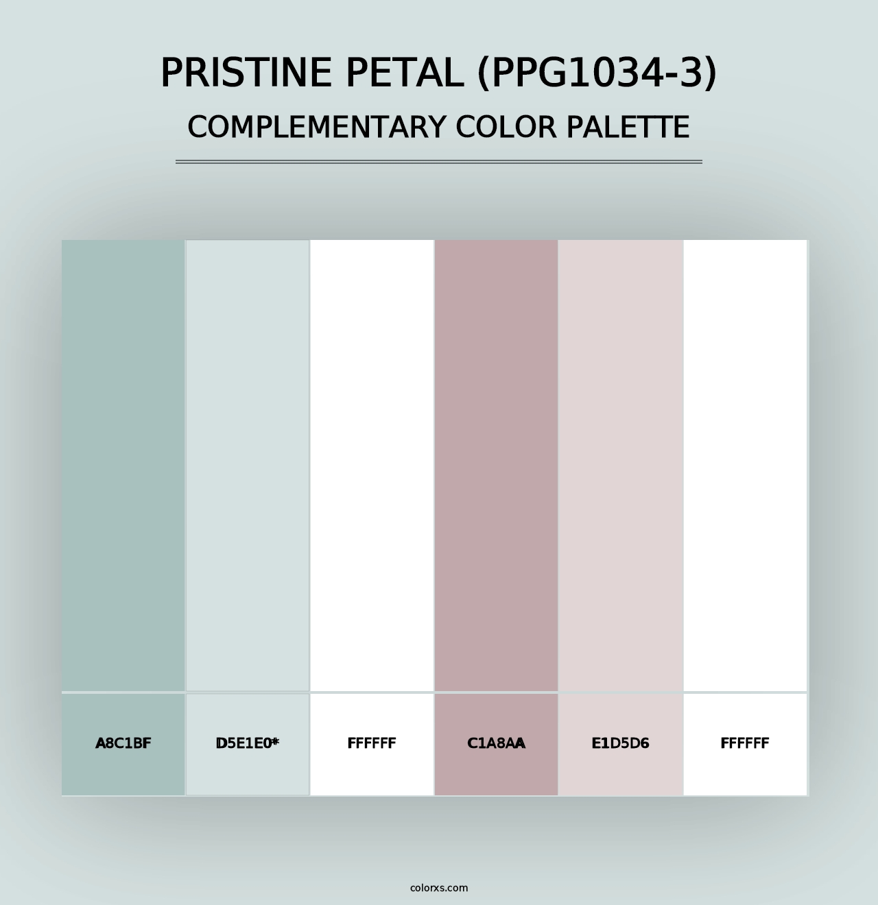 Pristine Petal (PPG1034-3) - Complementary Color Palette