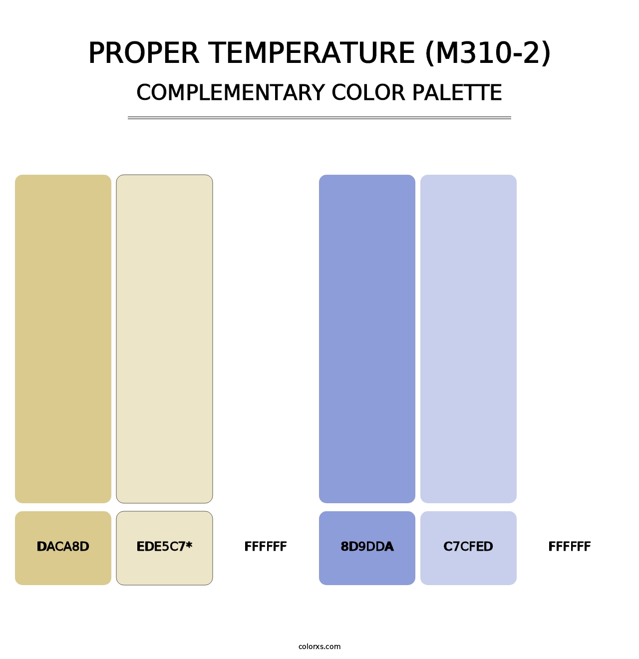 Proper Temperature (M310-2) - Complementary Color Palette