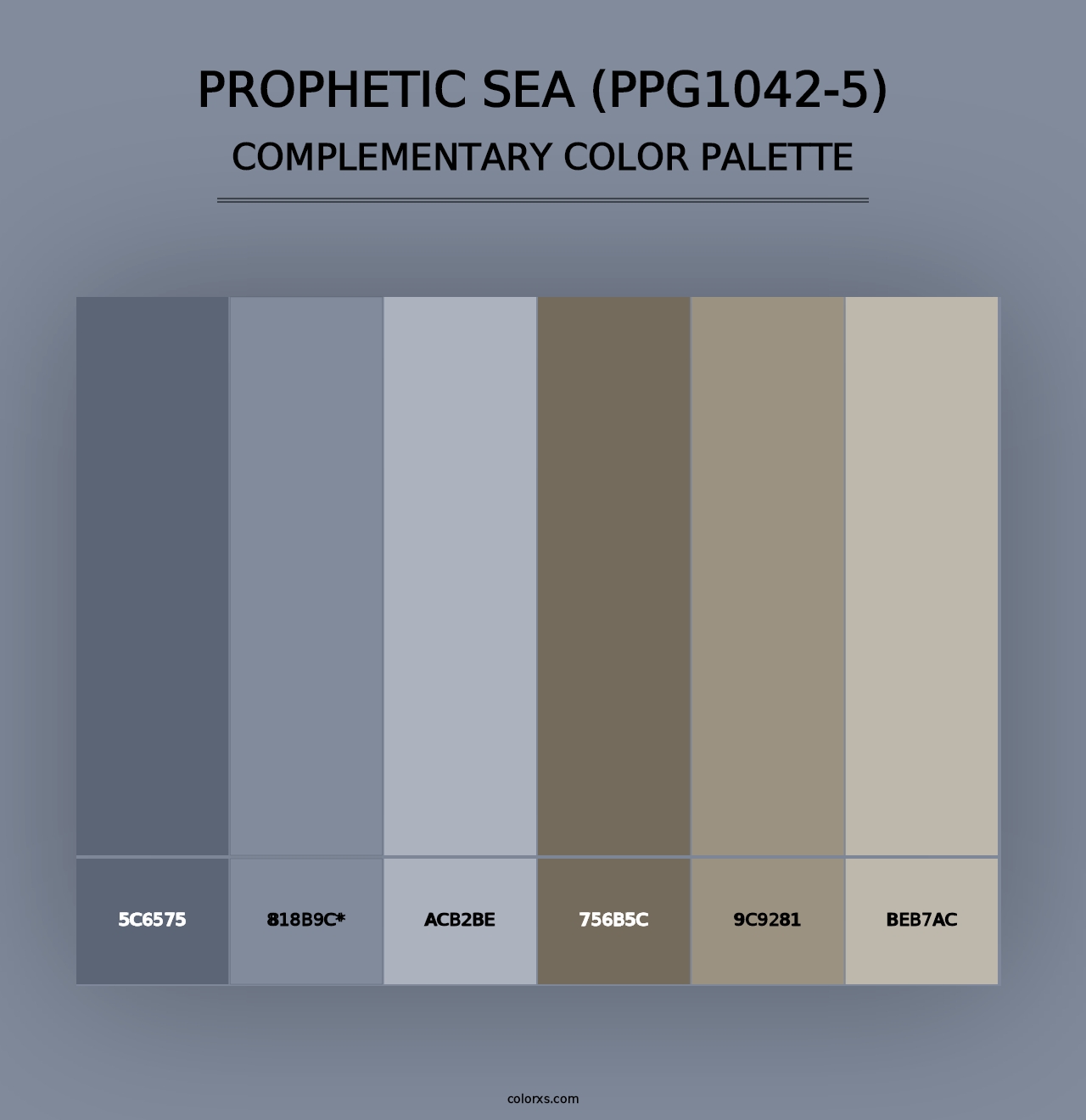 Prophetic Sea (PPG1042-5) - Complementary Color Palette