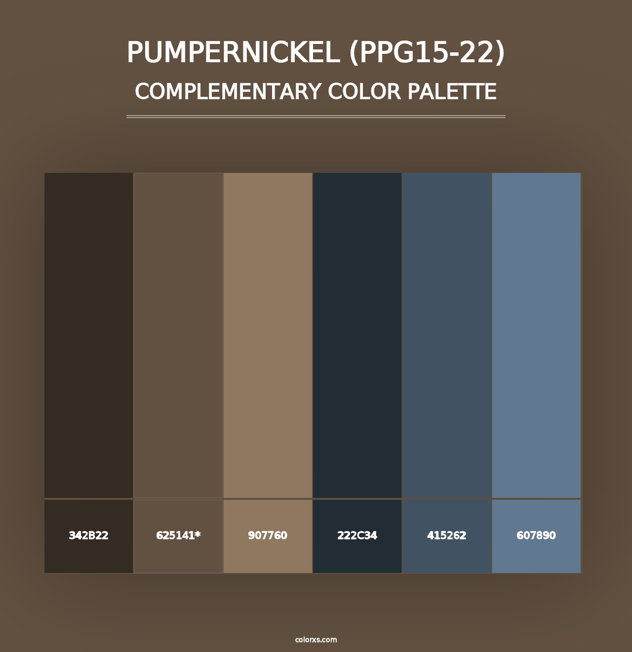 Pumpernickel (PPG15-22) - Complementary Color Palette