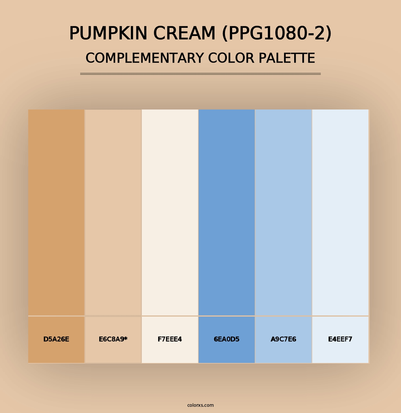 Pumpkin Cream (PPG1080-2) - Complementary Color Palette