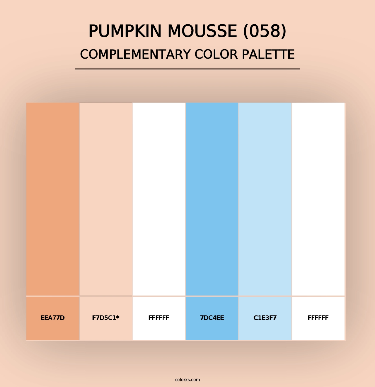 Pumpkin Mousse (058) - Complementary Color Palette