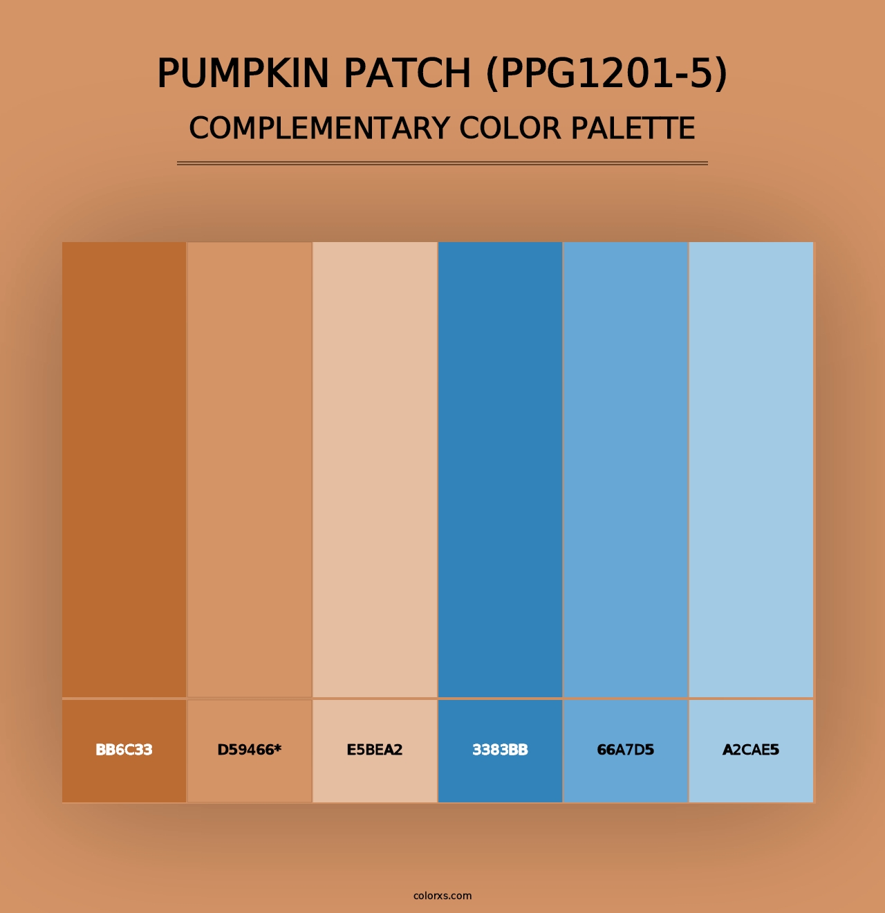 Pumpkin Patch (PPG1201-5) - Complementary Color Palette