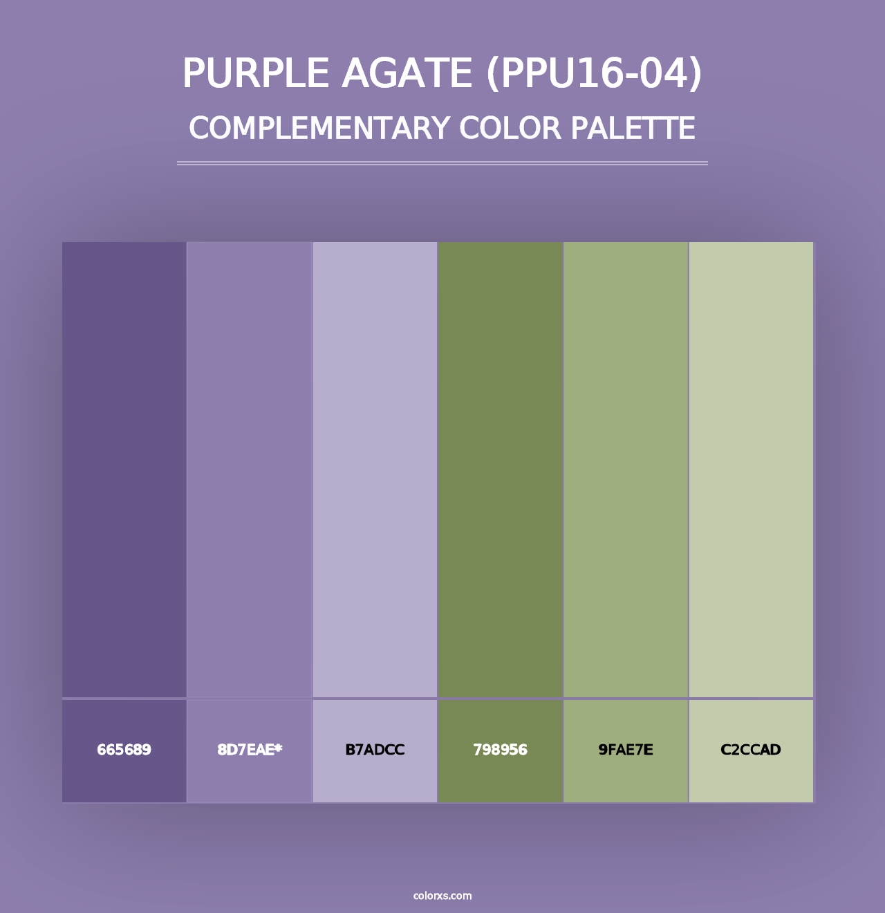 Purple Agate (PPU16-04) - Complementary Color Palette