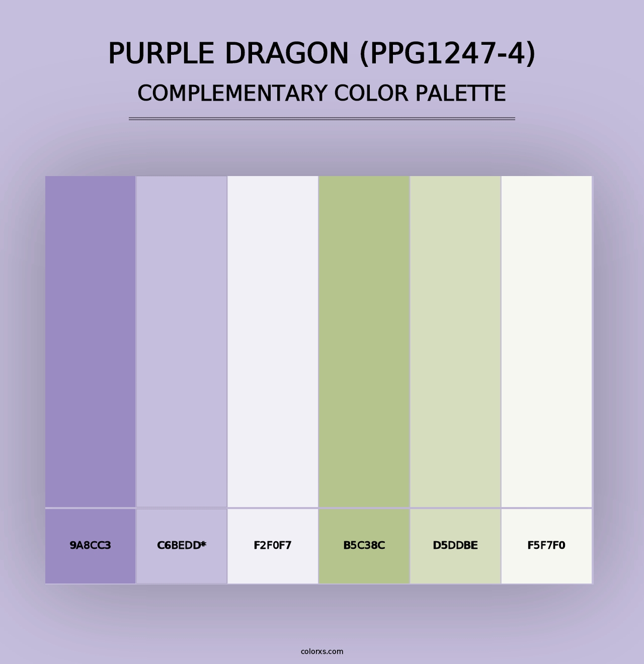 Purple Dragon (PPG1247-4) - Complementary Color Palette