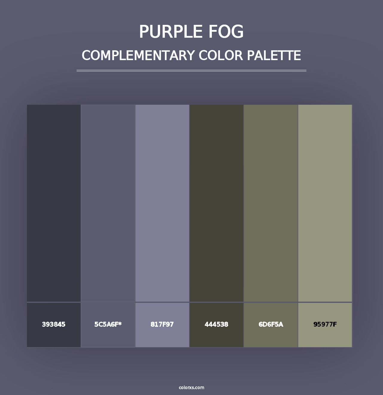 Purple Fog - Complementary Color Palette