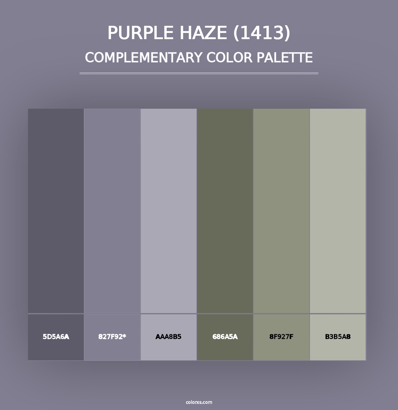 Purple Haze (1413) - Complementary Color Palette