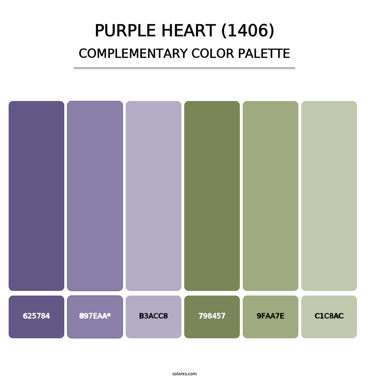 Purple Heart (1406) - Complementary Color Palette