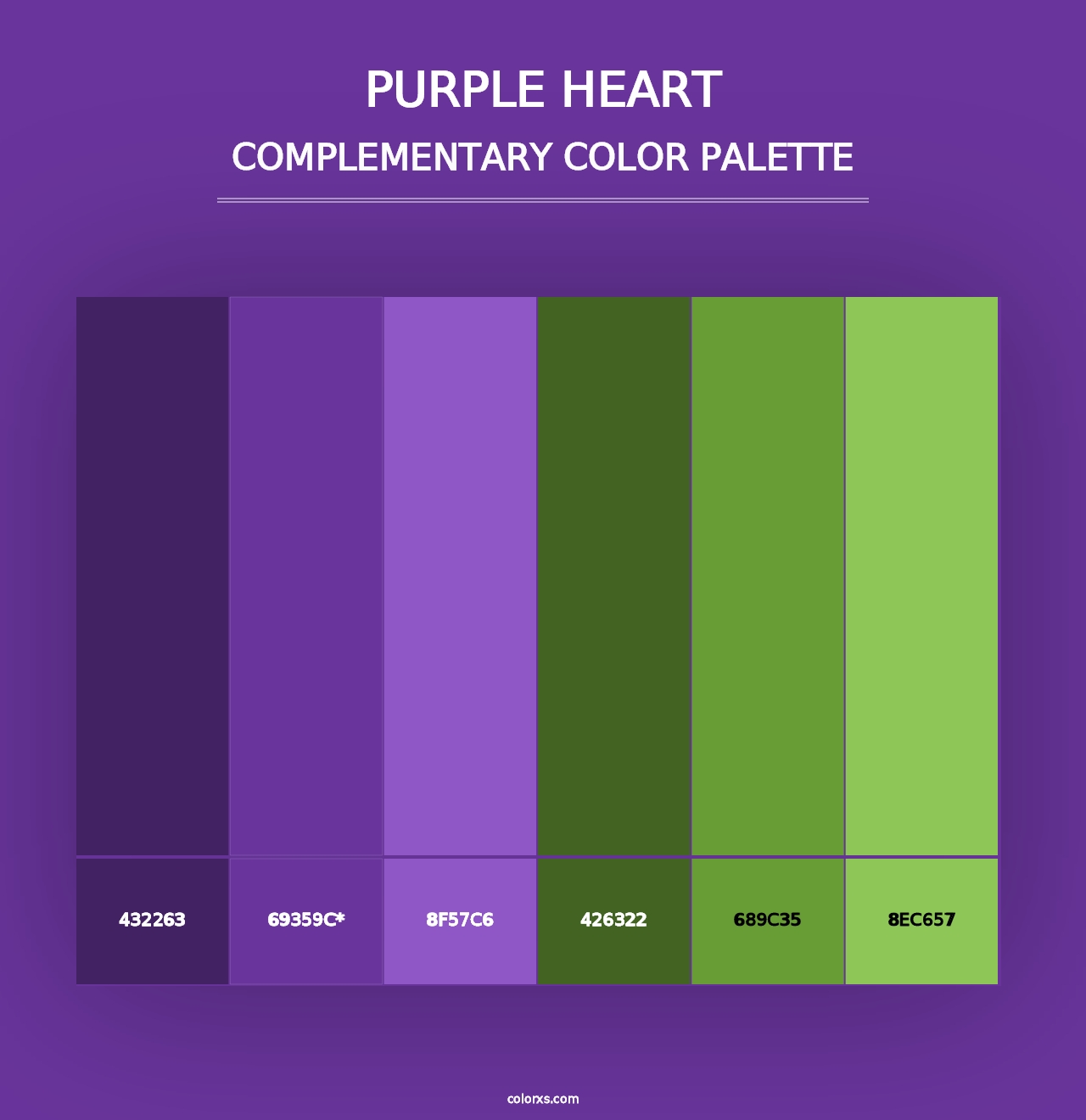 Purple Heart - Complementary Color Palette