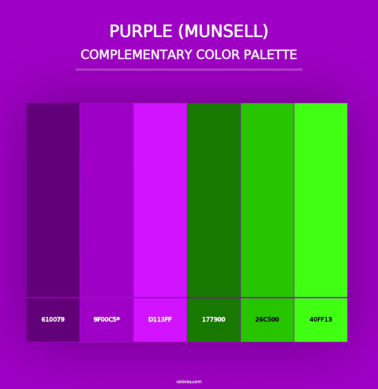 Purple (Munsell) - Complementary Color Palette