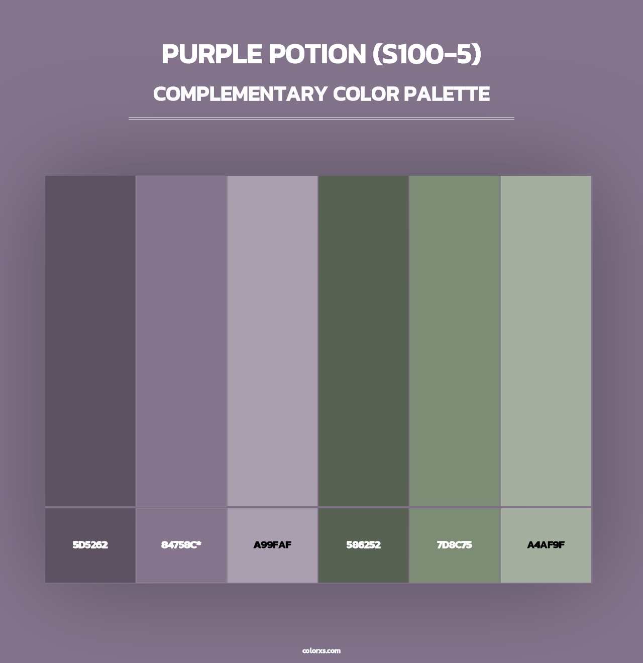 Purple Potion (S100-5) - Complementary Color Palette