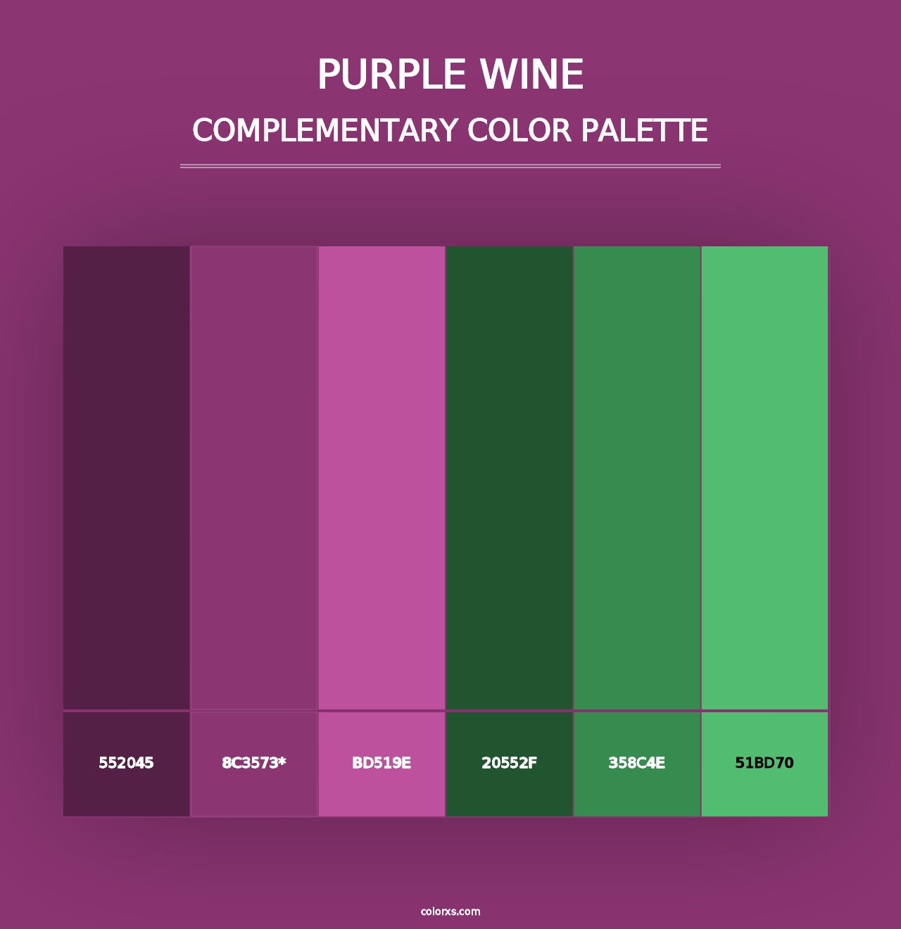 Purple Wine - Complementary Color Palette