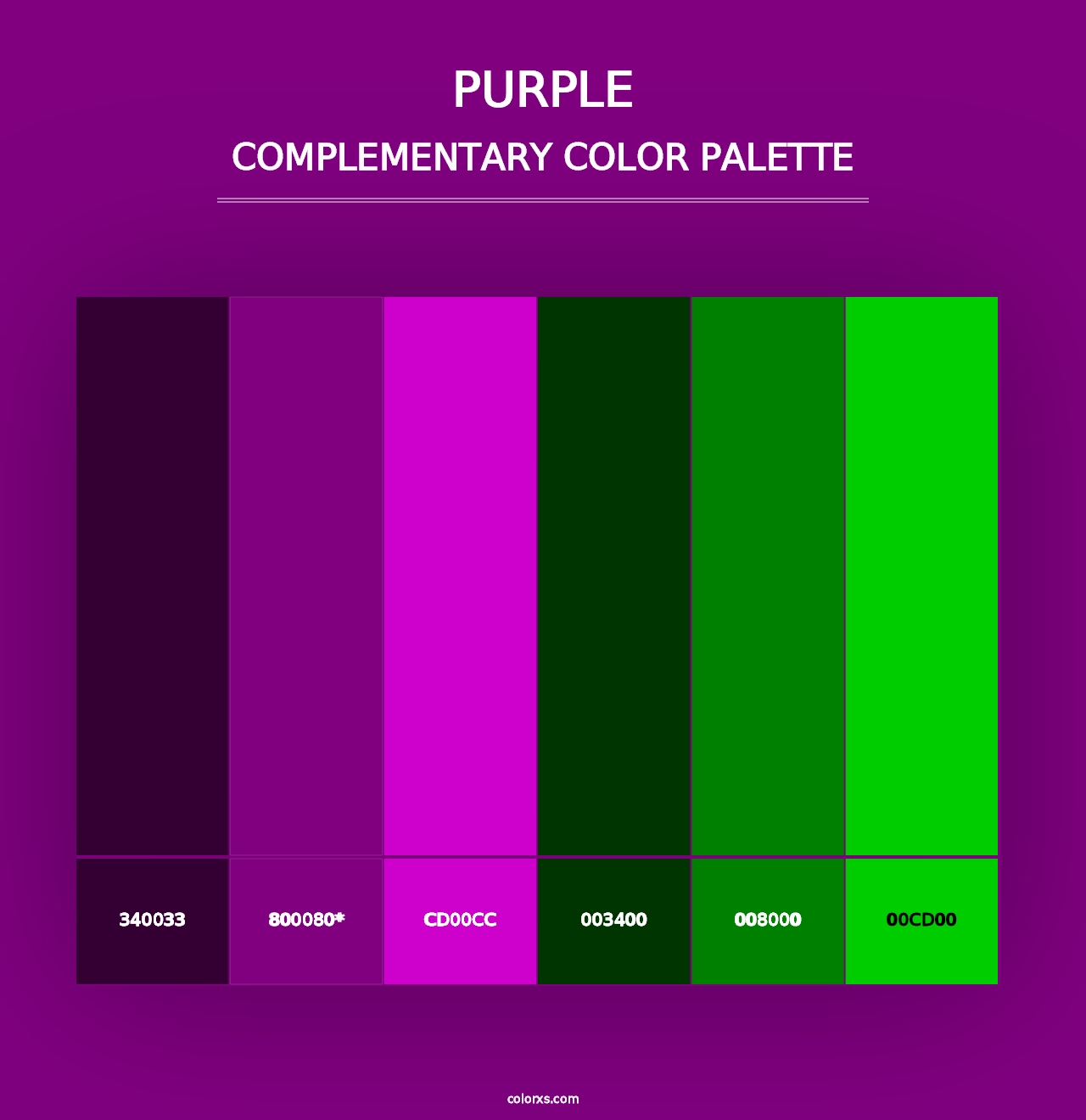 Purple - Complementary Color Palette