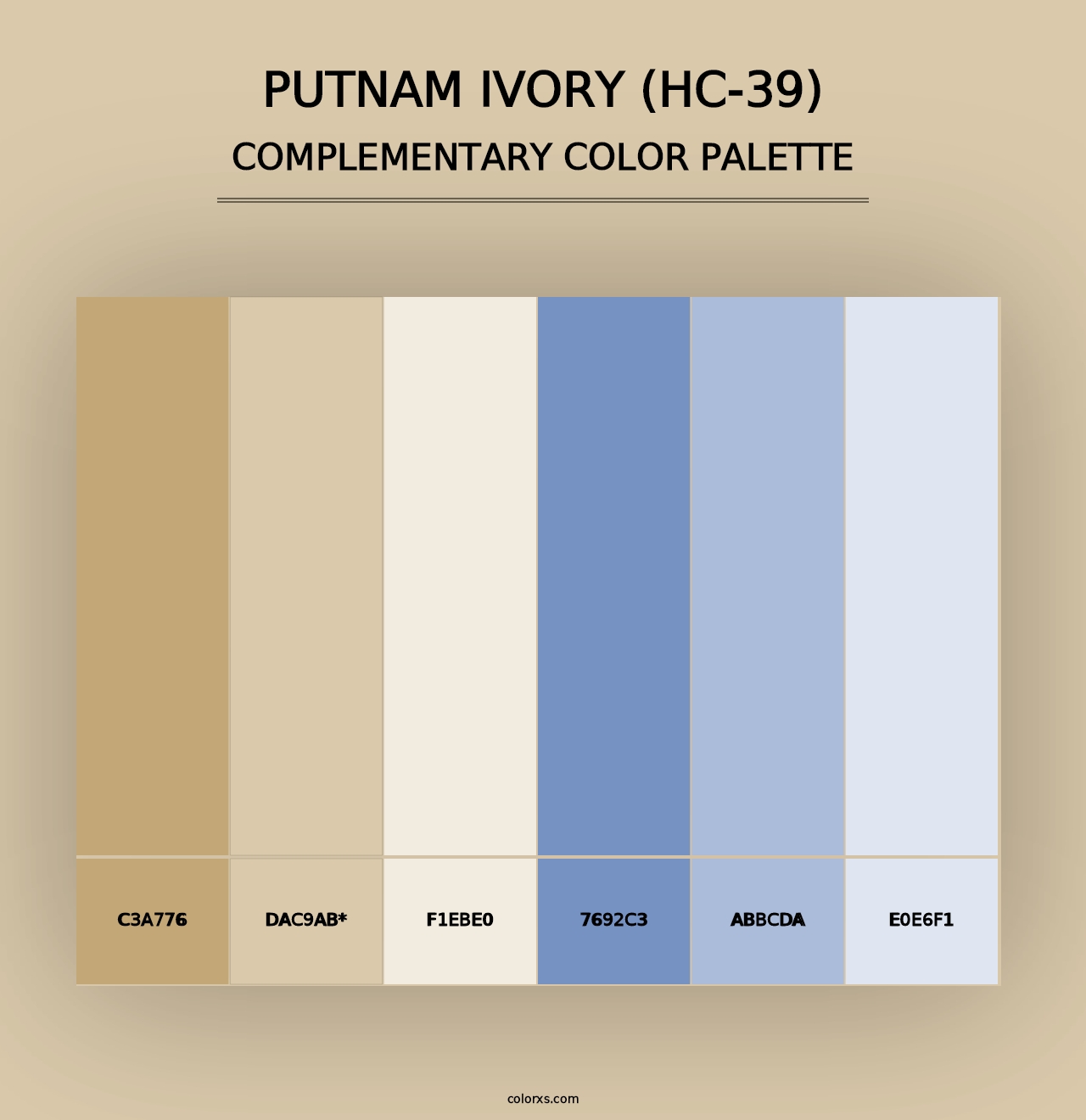 Putnam Ivory (HC-39) - Complementary Color Palette