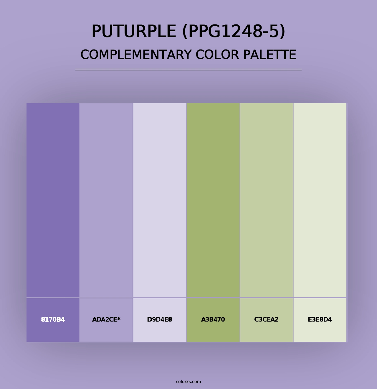 Puturple (PPG1248-5) - Complementary Color Palette