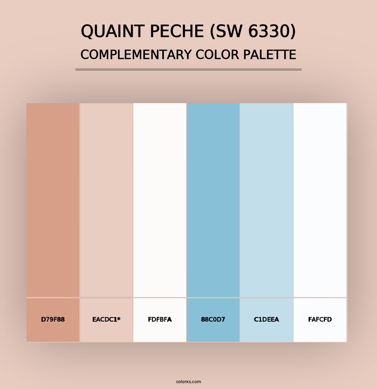 Quaint Peche (SW 6330) - Complementary Color Palette