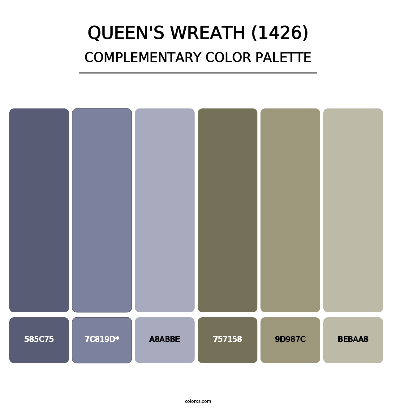 Queen's Wreath (1426) - Complementary Color Palette