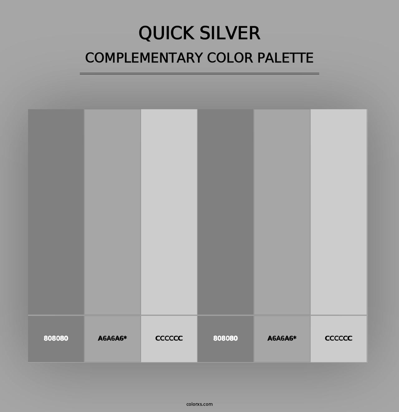 Quick Silver - Complementary Color Palette