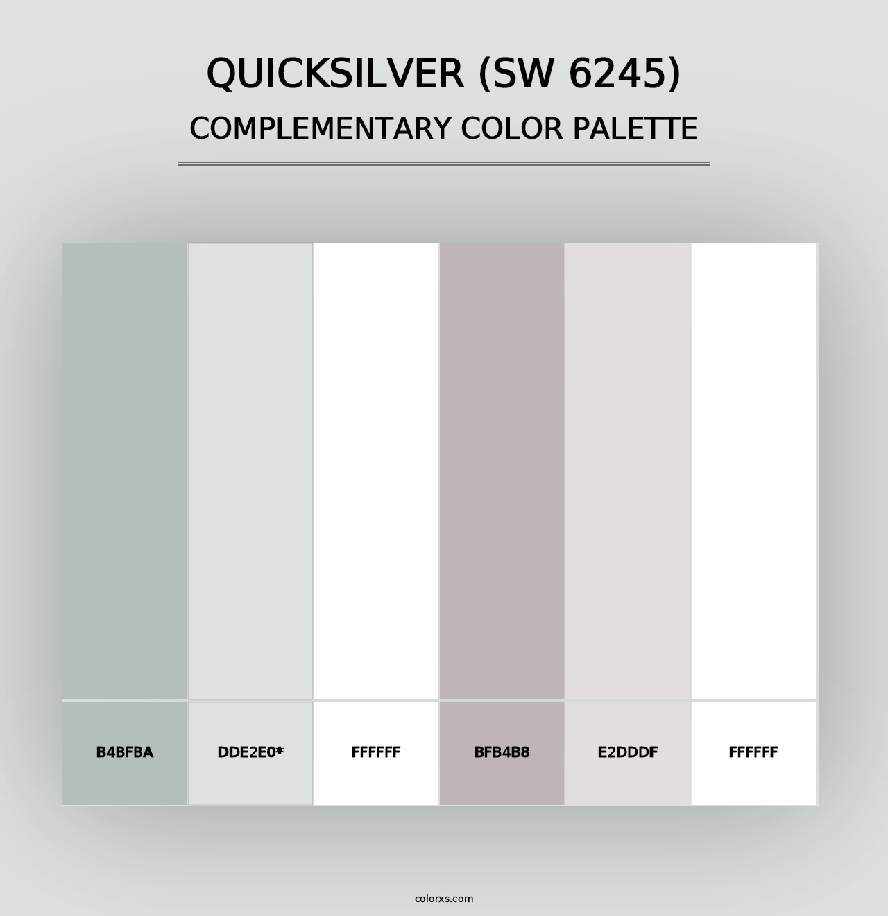 Quicksilver (SW 6245) - Complementary Color Palette