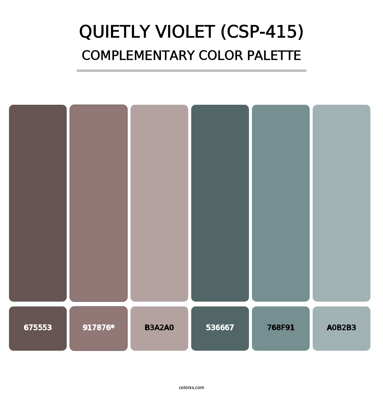 Quietly Violet (CSP-415) - Complementary Color Palette