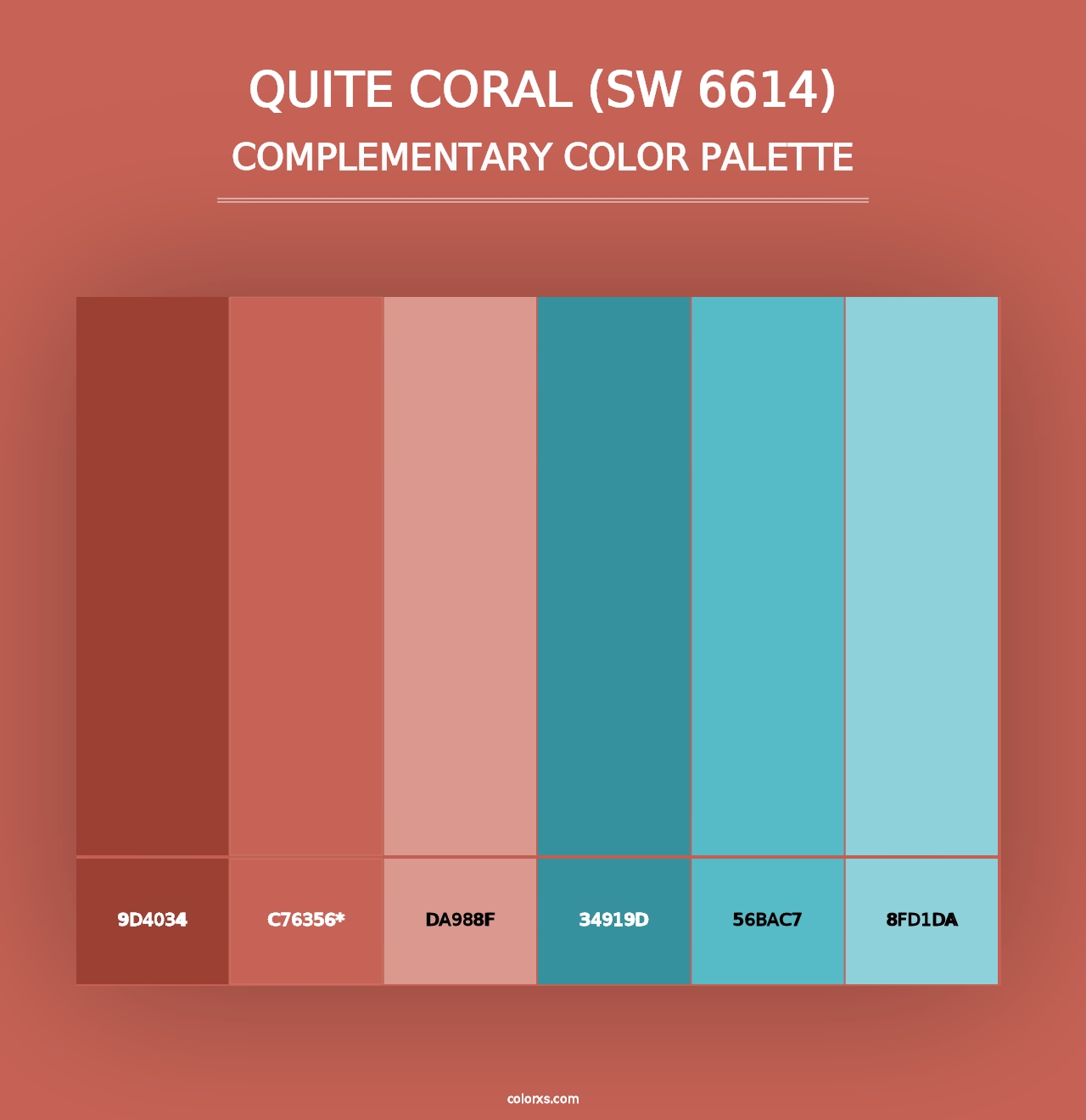 Quite Coral (SW 6614) - Complementary Color Palette