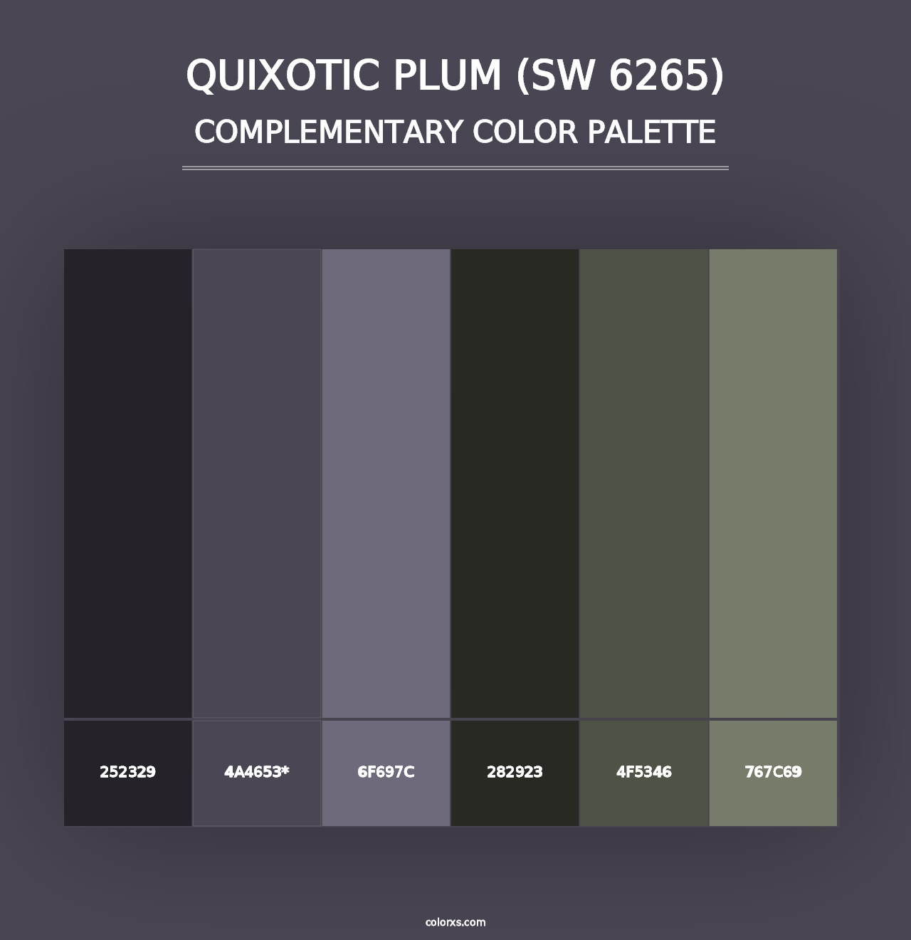 Quixotic Plum (SW 6265) - Complementary Color Palette