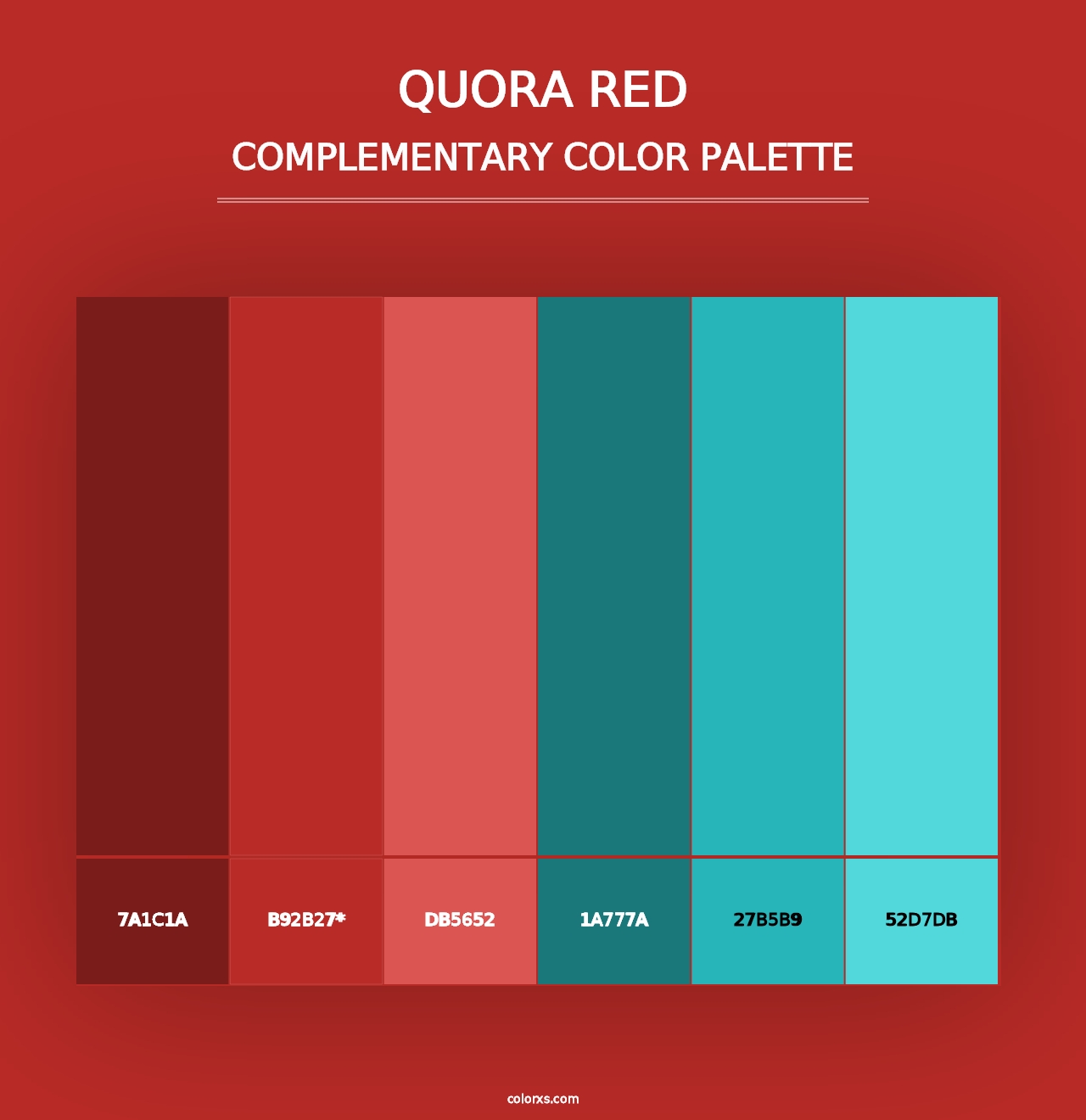 Quora Red - Complementary Color Palette