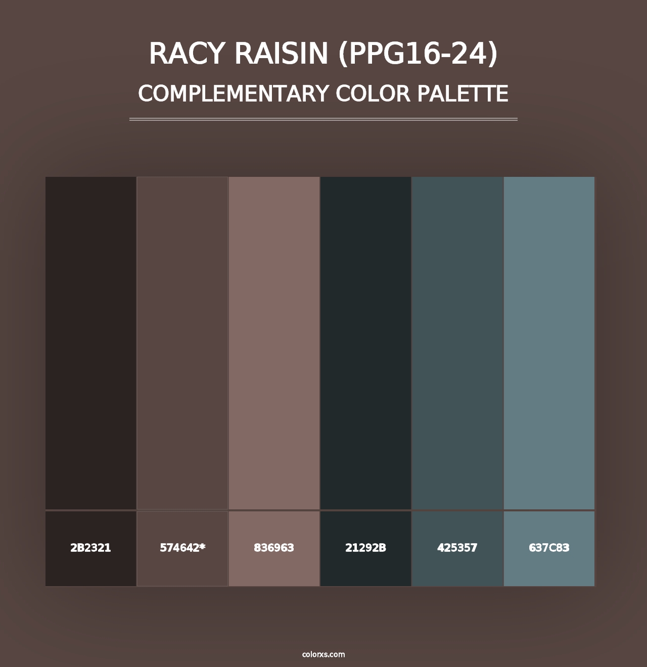 Racy Raisin (PPG16-24) - Complementary Color Palette