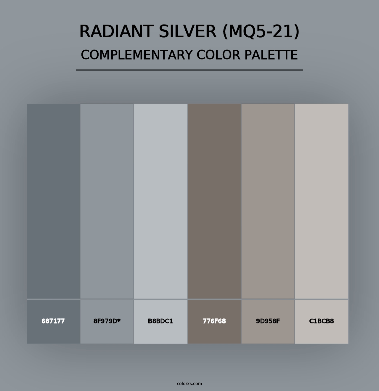 Radiant Silver (MQ5-21) - Complementary Color Palette