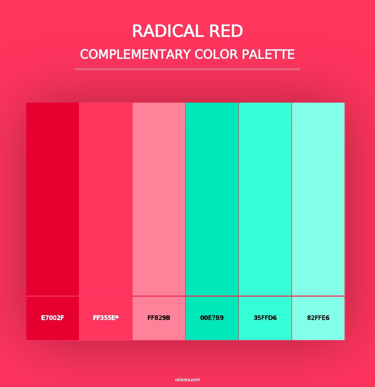 Radical Red - Complementary Color Palette