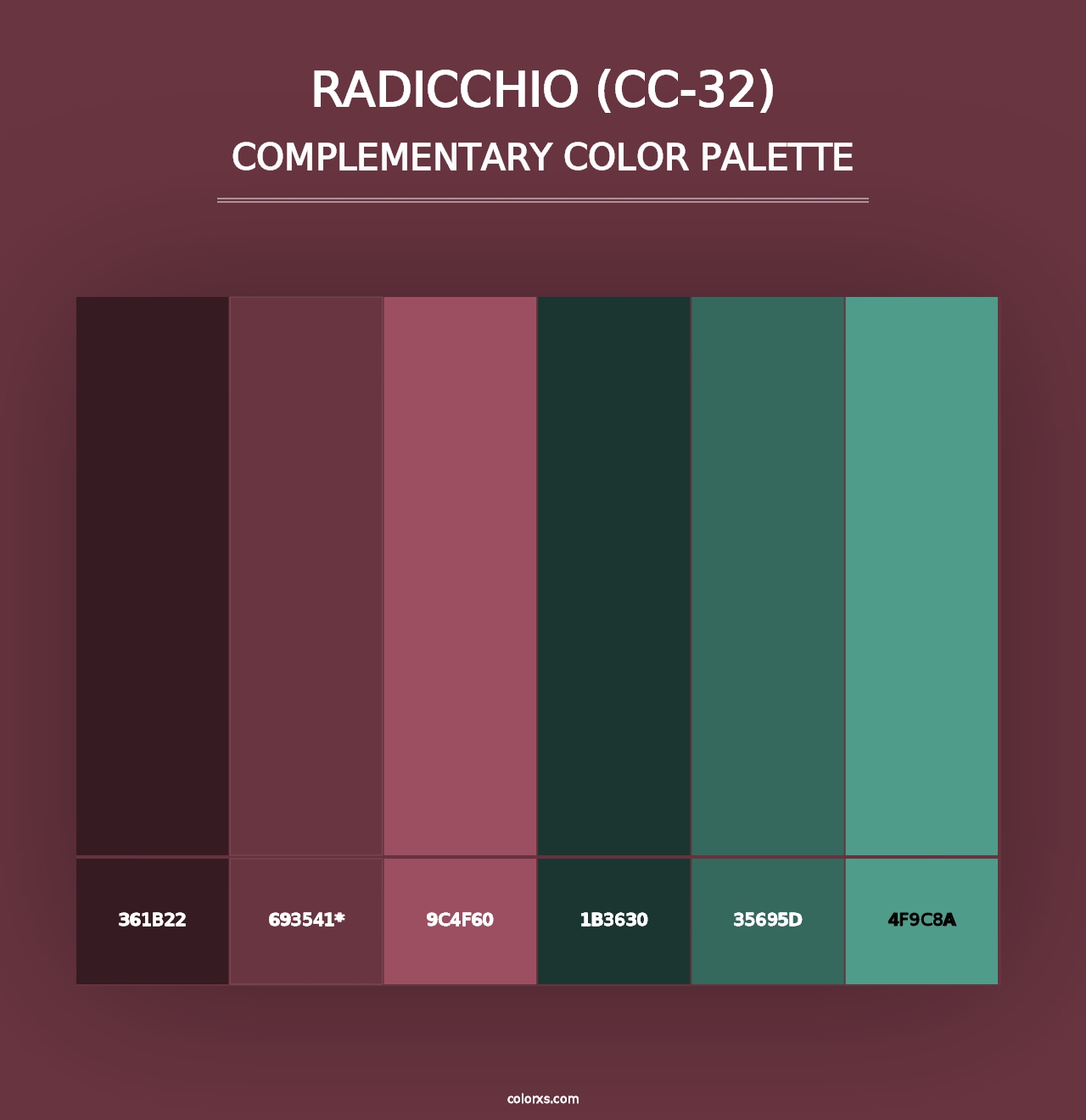 Radicchio (CC-32) - Complementary Color Palette