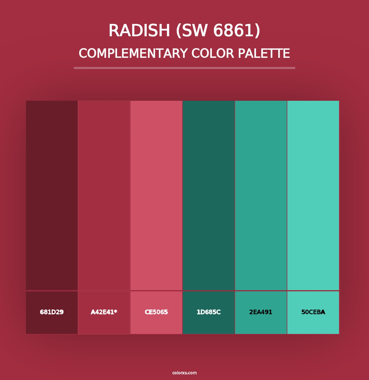 Radish (SW 6861) - Complementary Color Palette