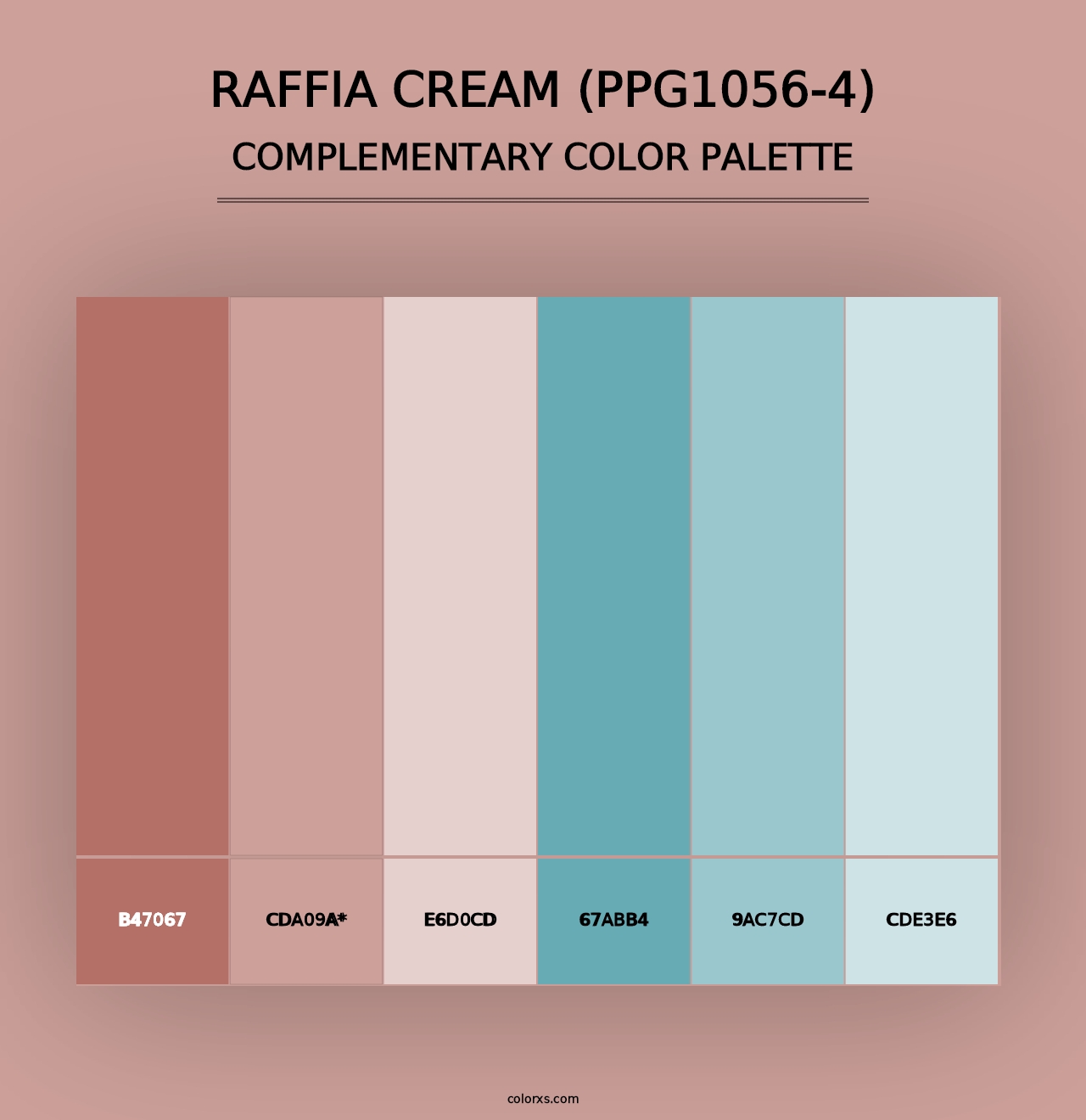 Raffia Cream (PPG1056-4) - Complementary Color Palette