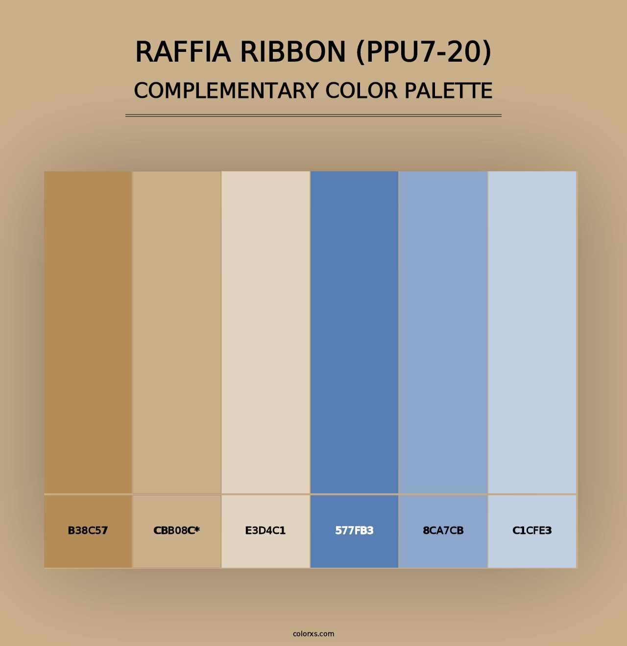 Raffia Ribbon (PPU7-20) - Complementary Color Palette