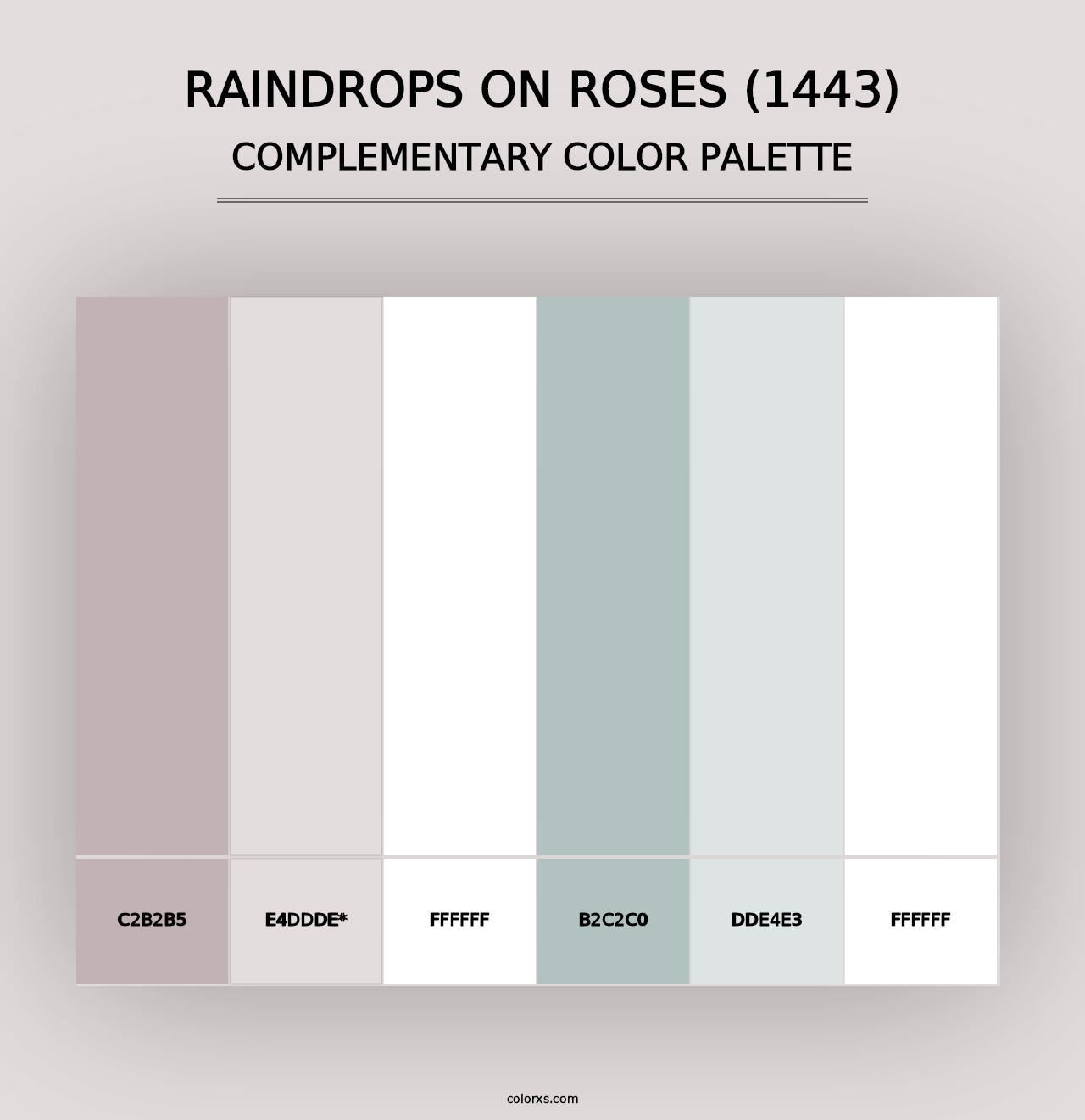 Raindrops on Roses (1443) - Complementary Color Palette