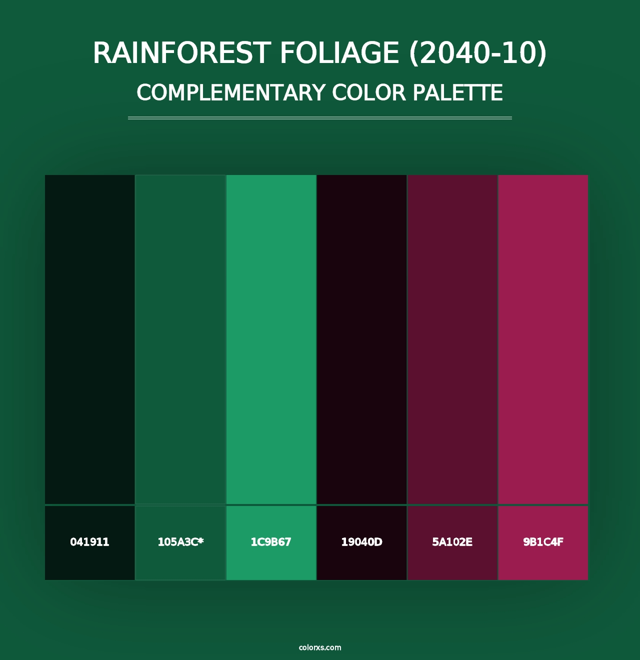 Rainforest Foliage (2040-10) - Complementary Color Palette