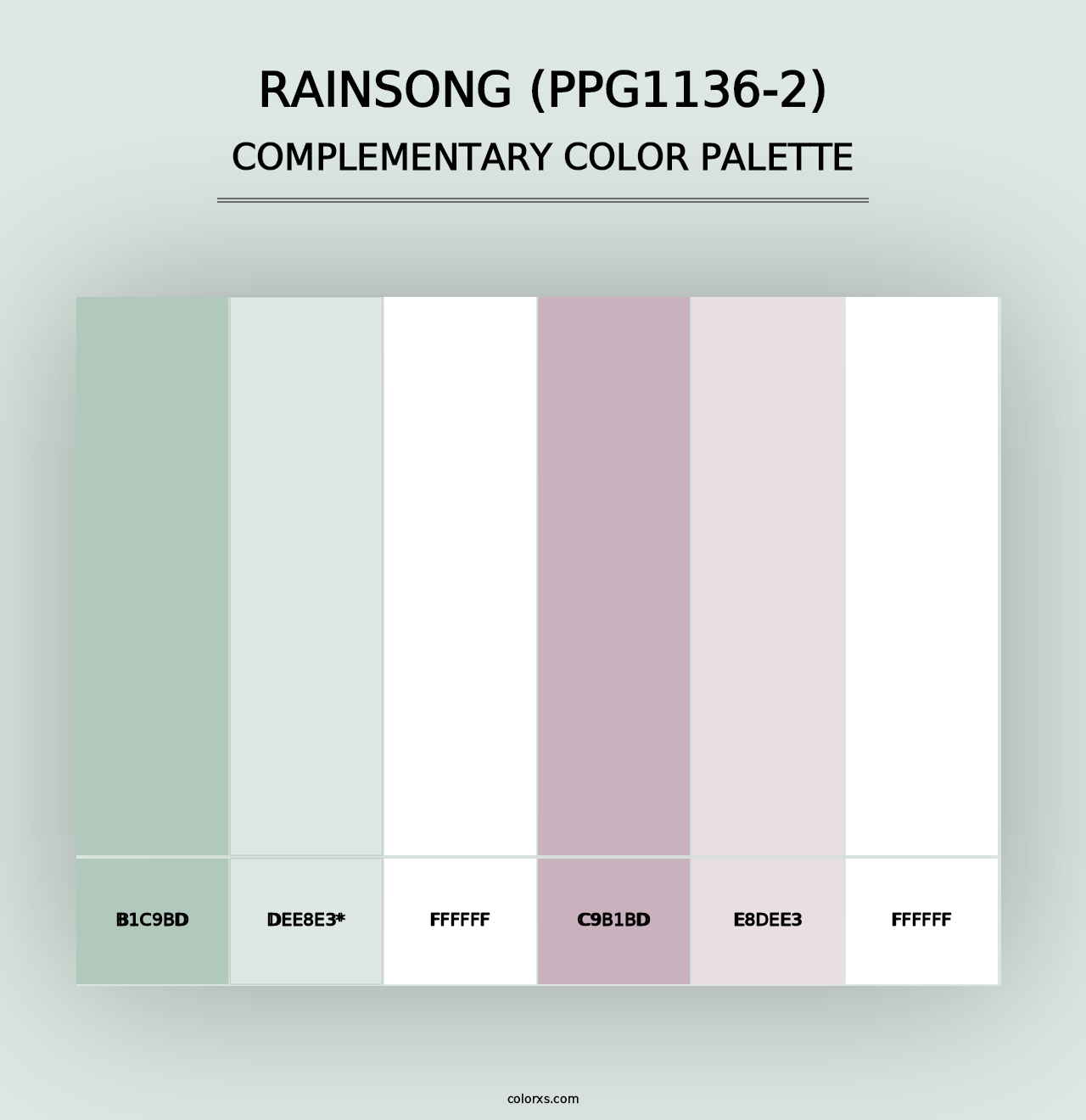 Rainsong (PPG1136-2) - Complementary Color Palette