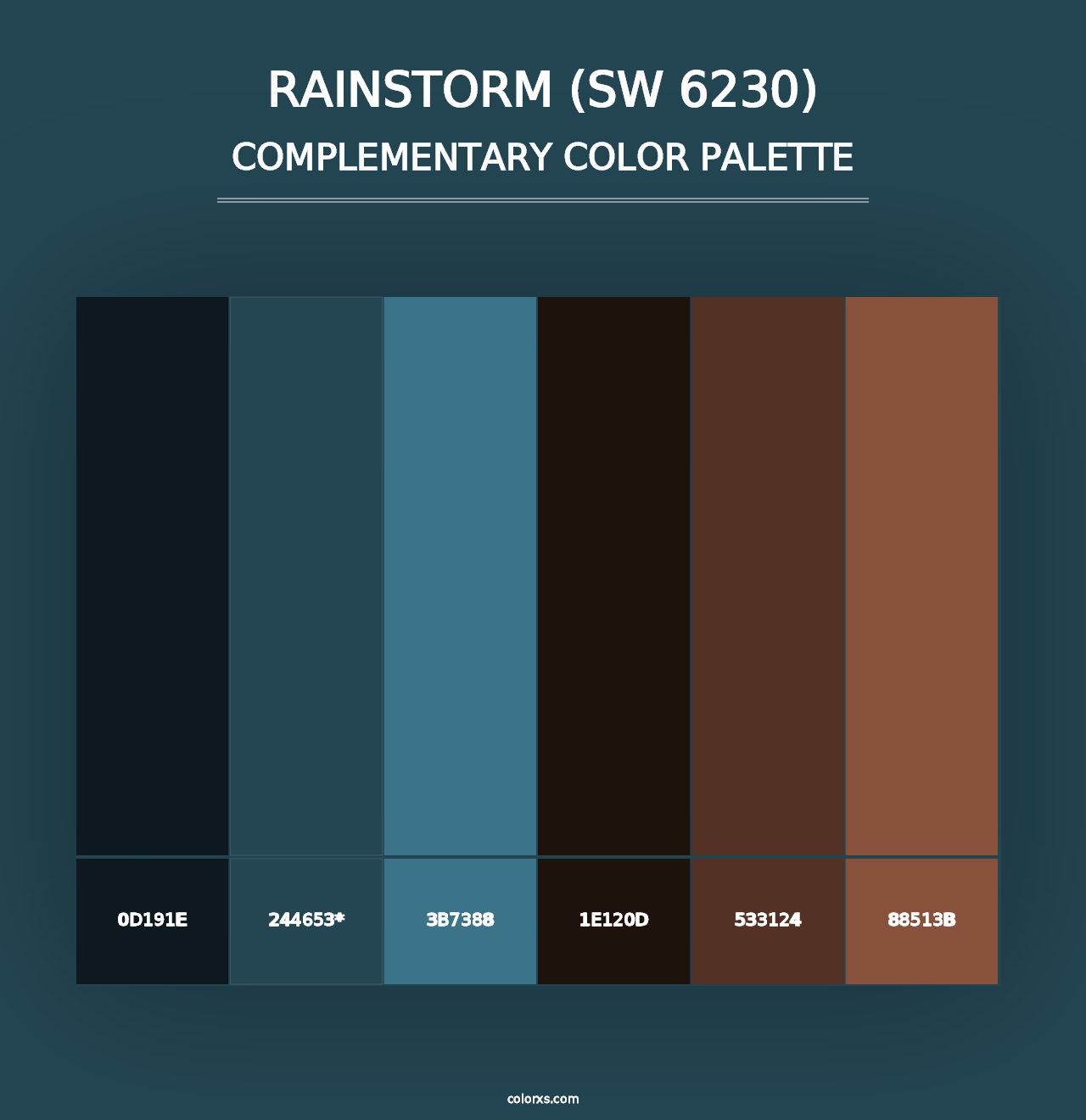 Rainstorm (SW 6230) - Complementary Color Palette