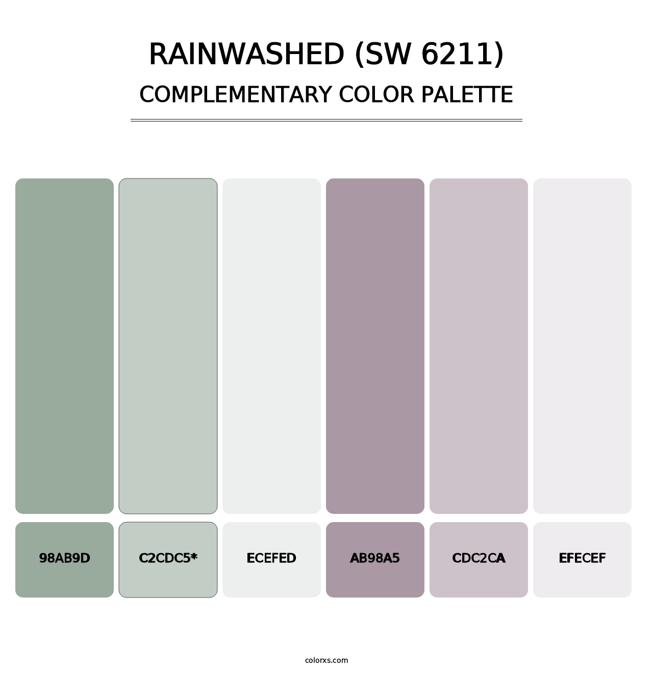 Rainwashed (SW 6211) - Complementary Color Palette