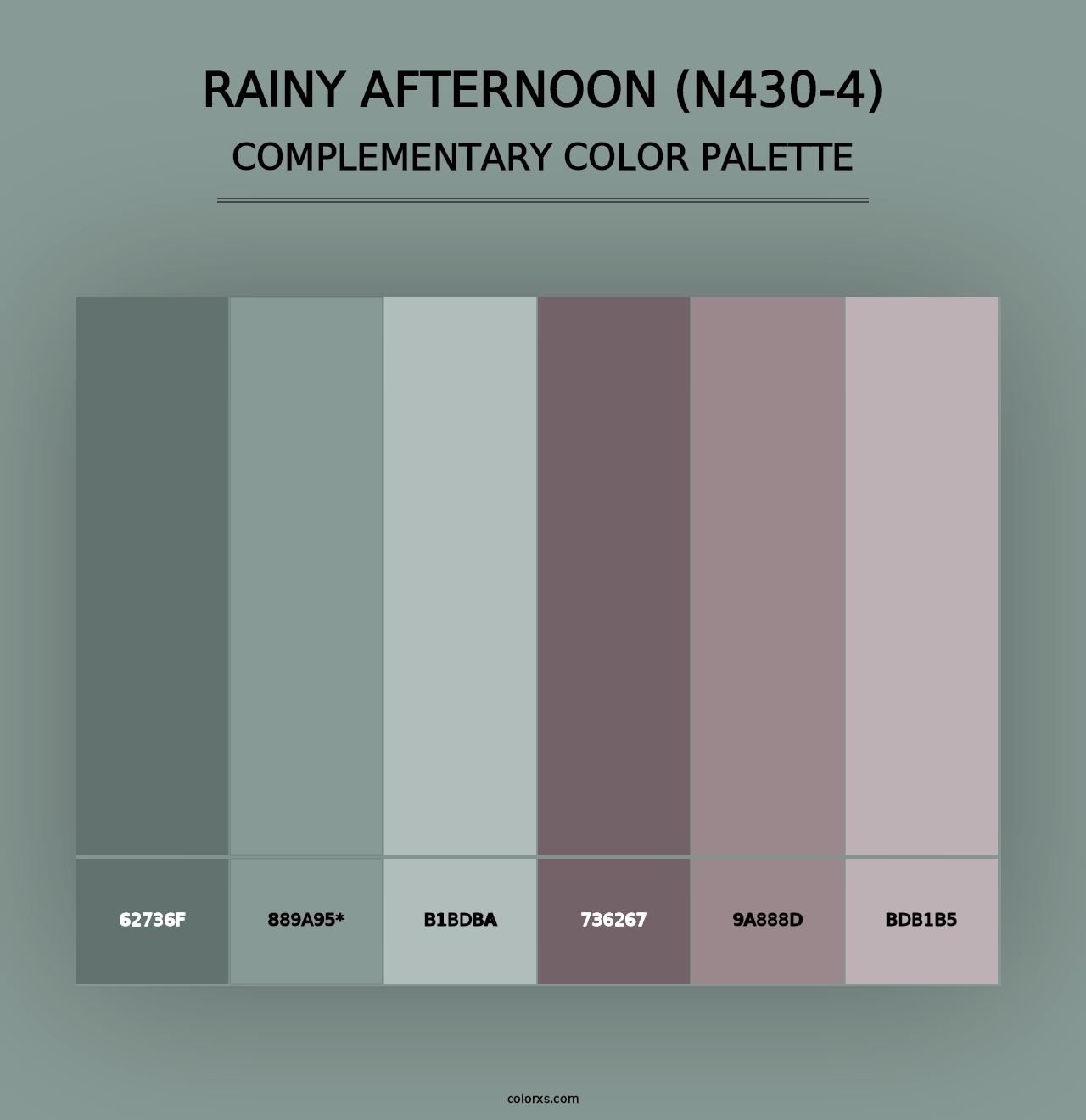 Rainy Afternoon (N430-4) - Complementary Color Palette