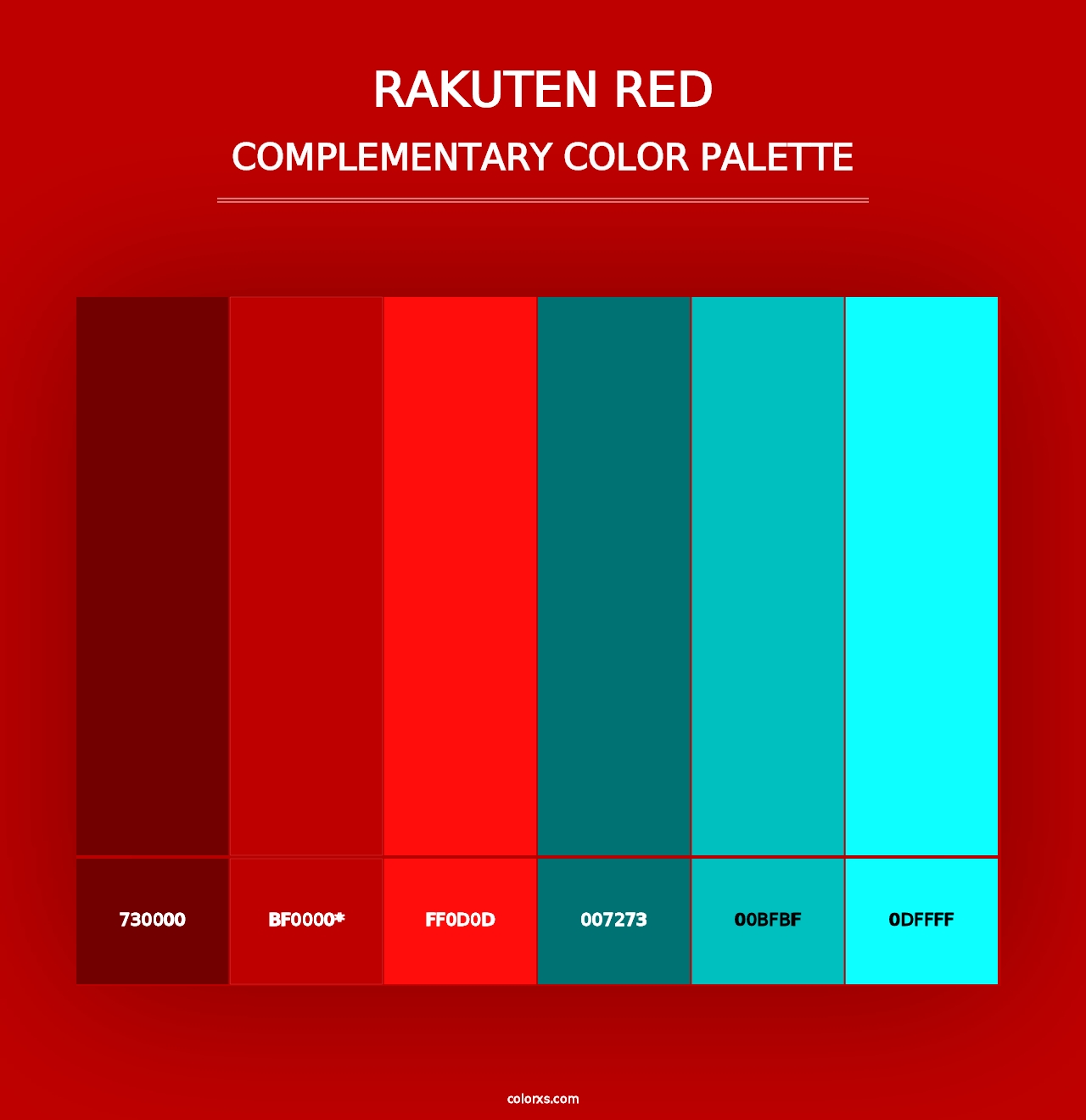 Rakuten Red - Complementary Color Palette